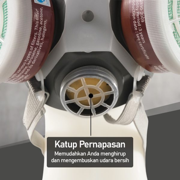 TaffGUARD Masker Gas Respirator Half Face with Activated Carbon Filter - N8305
