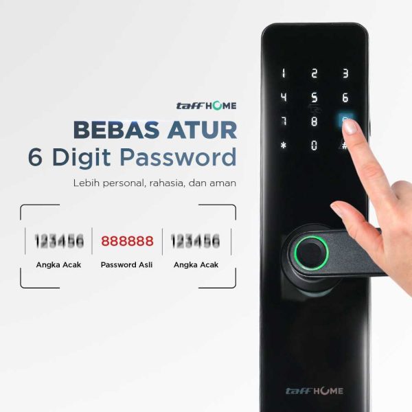 TaffHOME Smart Door Lock Password Fingerprint Card - H1-XG