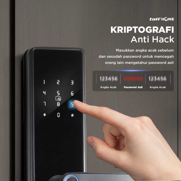 TaffHOME Smart Door Lock Bluetooth Password Fingerprint Card TTLock - A3F