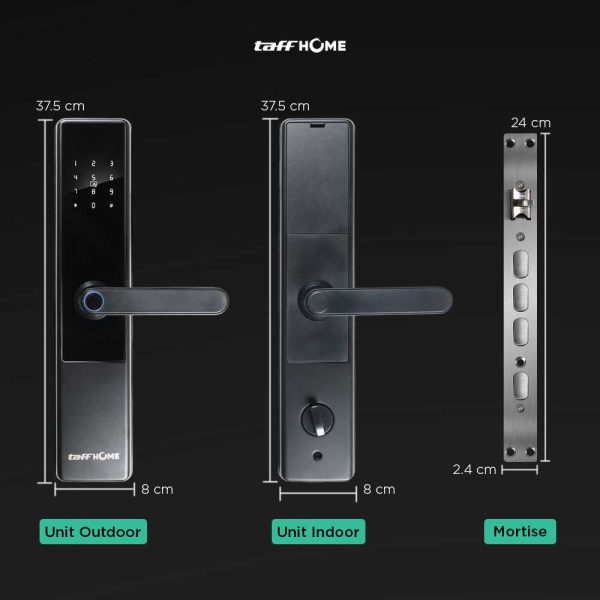 TaffHOME Smart Door Lock Bluetooth Password Fingerprint Card TTLock - A3F