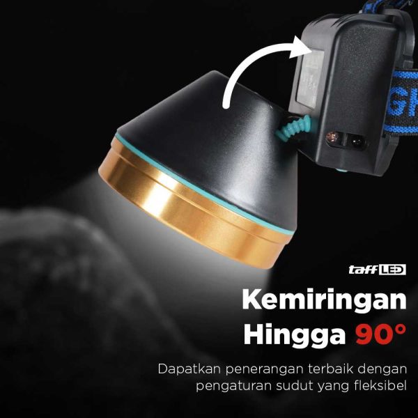 TaffLED Senter Kepala LED Headlamp Motion Sensor Rechargeable - TG28