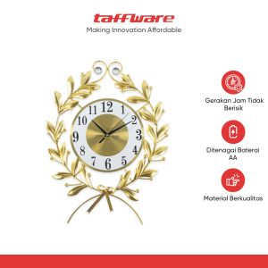 TaffHOME Jam Dinding Quartz Iron Luxury European Style 55cm - SF40