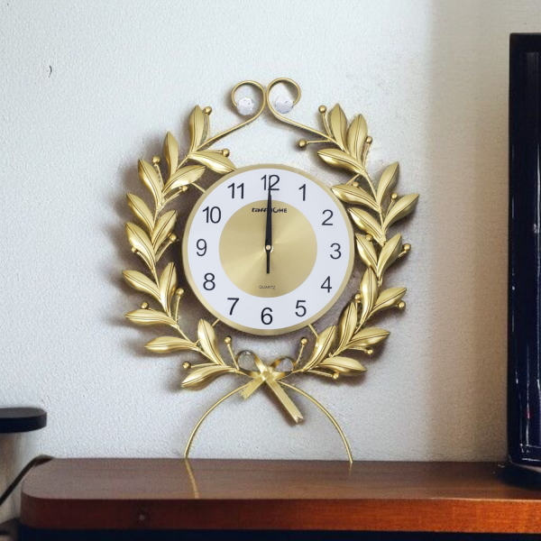 TaffHOME Jam Dinding Quartz Iron Luxury European Style 55cm - SF40