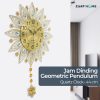 TaffHOME Jam Dinding Bulat Quartz Clock Geometric Pendulum 44 cm - H79B