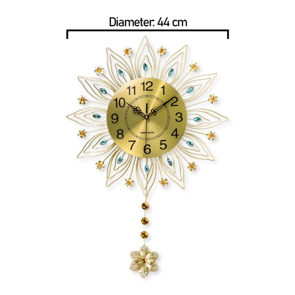 TaffHOME Jam Dinding Bulat Quartz Clock Geometric Pendulum 44 cm - H79B