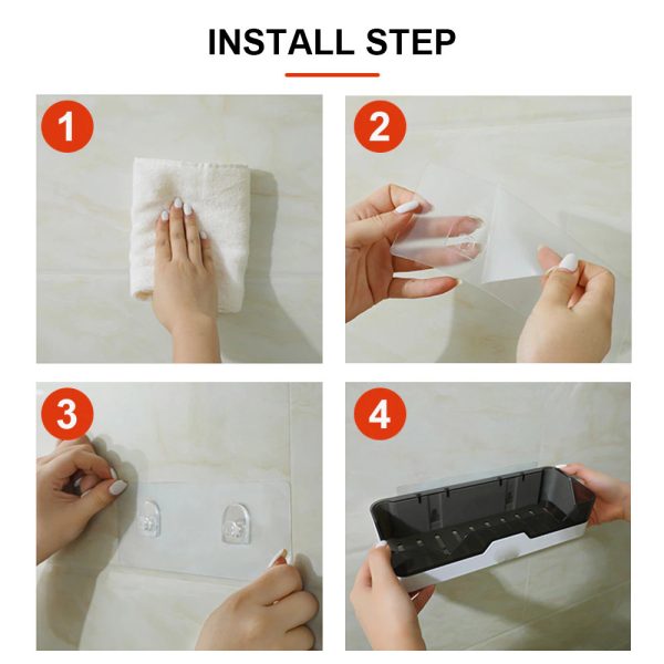 TaffHOME Rak Gantung Kamar Mandi Organizer Storage Rack - 1P