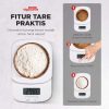 Taffware Digipounds Timbangan Dapur Mini Digital Scale 2kg 0.1g - K70a