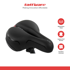 TaffSPORT Sadel Sepeda Mountain Bike Saddle Leather Spring - SX223-06
