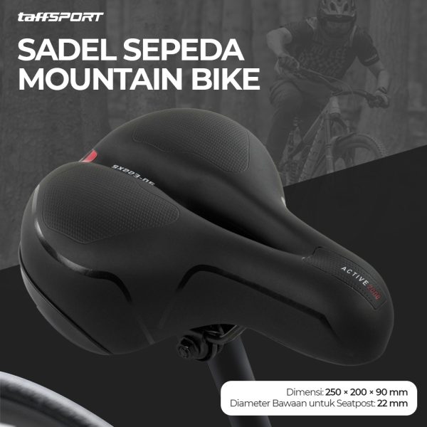 TaffSPORT Sadel Sepeda Mountain Bike Saddle Leather Spring - SX223-06
