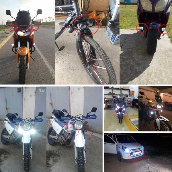 TaffLED Lampu Tembak Motor LED High Beam Cool White 1000 Lumens 1 Pair - U5