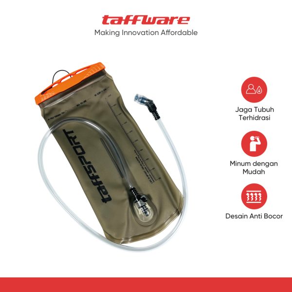 TaffSPORT Water Bladder Hydration Bag Kantung Air Minum Sepeda 2L - TF30