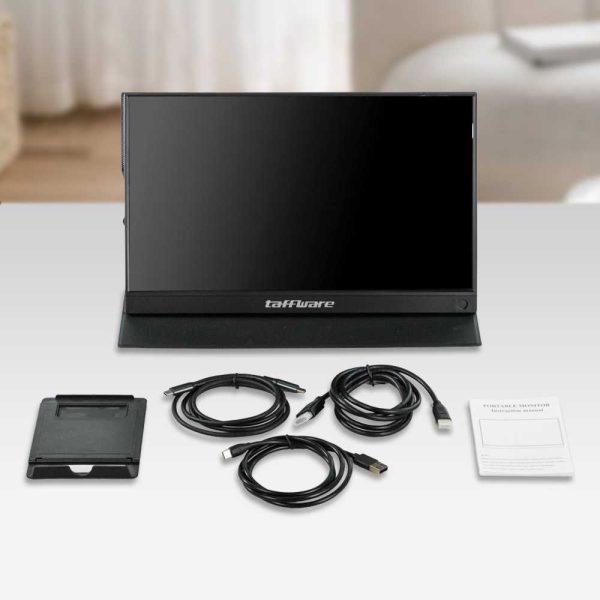 Taffware Portable Monitor FHD IPS 15.6 Inch 1080P Touchscreen - 1560MTS