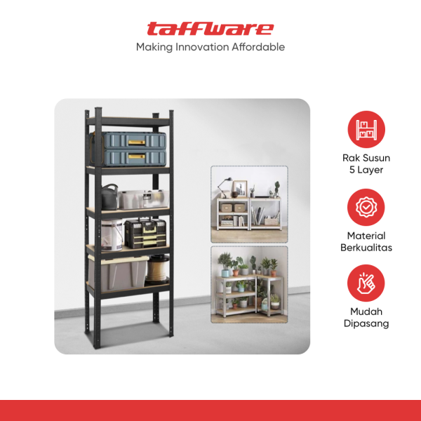 TaffHOME Rak Susun Multifungsi Iron Steel Storage Rack Adjustable - S35