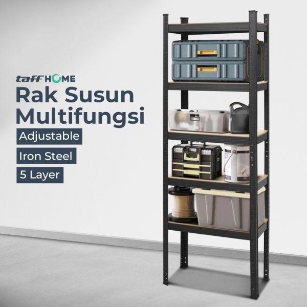 TaffHOME Rak Susun Multifungsi Iron Steel Storage Rack Adjustable - S35
