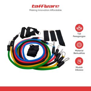 TaffSPORT Set Tali Stretching Resistance Band 11 PCS/set - YR2-11