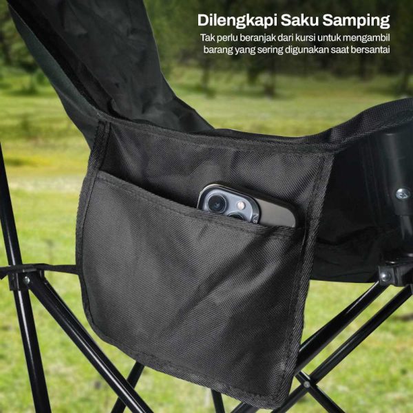 TaffSPORT Kursi Lipat Camping Piknik Portable Foldable with Head Rest - TP2