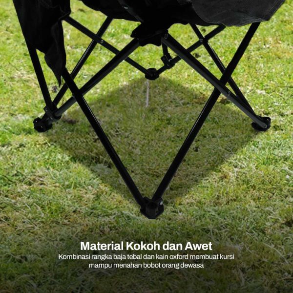 TaffSPORT Kursi Lipat Camping Piknik Portable Foldable with Head Rest - TP2