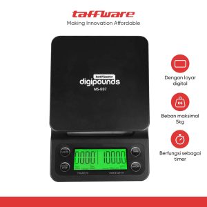 Taffware Digipounds Timbangan Dapur 5kg 0.1g dengan Timer - MS-K07