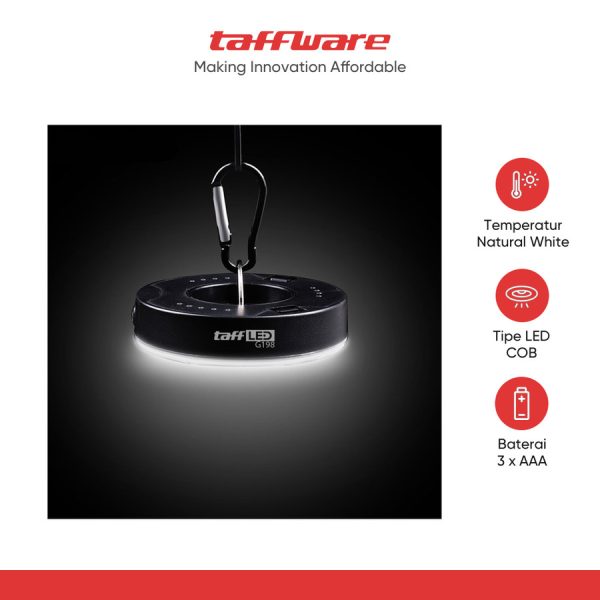 TaffLED Lampu LED Camping Tenda Waterproof Emergency COB Natural White - G198