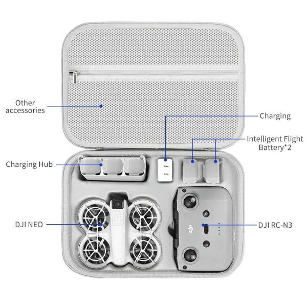 TaffGUARD Tas Drone Hard Shell Protective Storage Bag for DJI Neo - XF-31