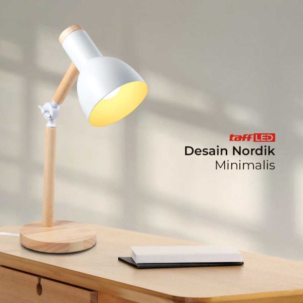 TaffLED Lampu Meja Belajar LED Model Nordic Wooden Art 5W Warm White - PK407