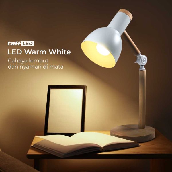 TaffLED Lampu Meja Belajar LED Model Nordic Wooden Art 5W Warm White - PK407