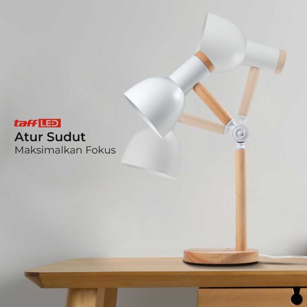 TaffLED Lampu Meja Belajar LED Model Nordic Wooden Art 5W Warm White - PK407