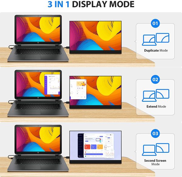 Taffware Portable Monitor 17.3 Inch Full HD 1080p IPS 60Hz HDMI - 1730XTS