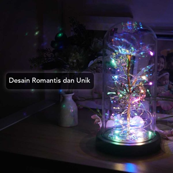 TaffHOME Lampu Meja Hias LED Mawar Galaksi Multicolor - SR142