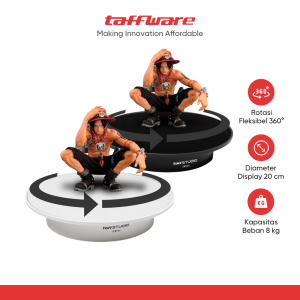 TaffSTUDIO Alas Putar Fotografi Velvet Full Rotating 20cm with Remote - QM104