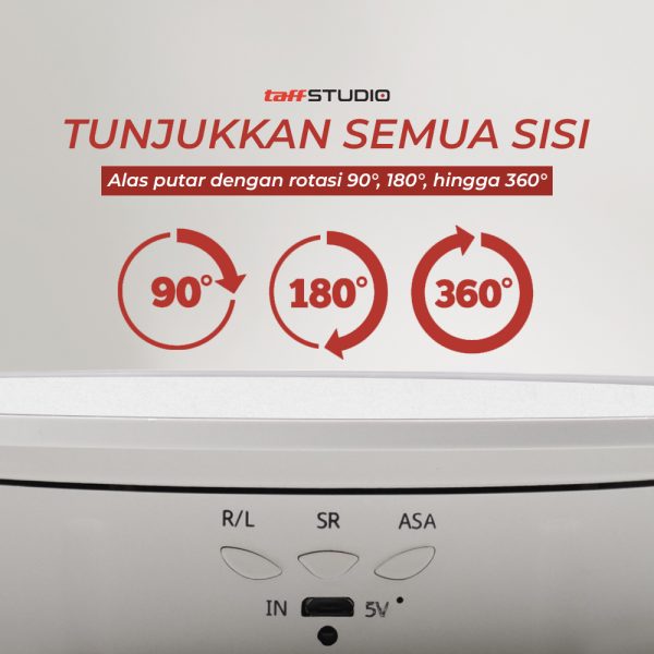 TaffSTUDIO Alas Putar Fotografi Velvet Full Rotating 20cm with Remote - QM104