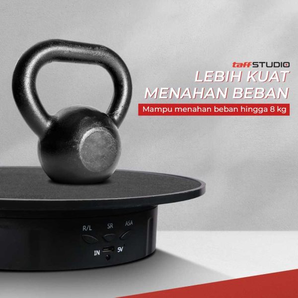 TaffSTUDIO Alas Putar Fotografi Velvet Full Rotating 20cm with Remote - QM104