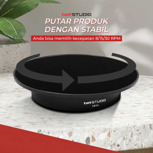 TaffSTUDIO Alas Putar Fotografi Velvet Full Rotating 20cm with Remote - QM104