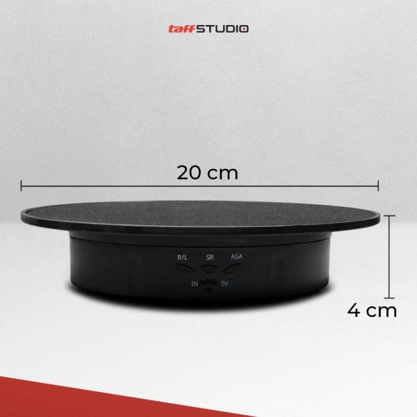 TaffSTUDIO Alas Putar Fotografi Velvet Full Rotating 20cm with Remote - QM104