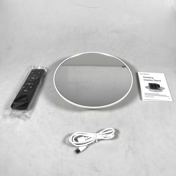 TaffSTUDIO Alas Putar Rotating Turntable Display Stand Mirror Remote - QM104