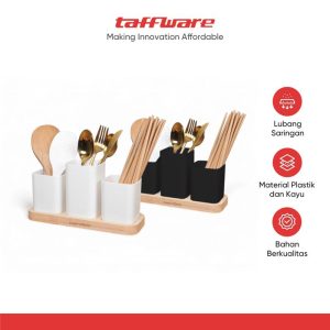 TaffHOME Rak Organizer Dapur Tempat Sendok Garpu 3 Gelas - LL251