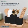 TaffHOME Rak Organizer Dapur Tempat Sendok Garpu 3 Gelas - LL251