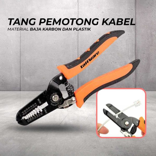 Taffware Tang Pemotong Kabel Wire Stripping Cutter Pliers - JM-CT4-12