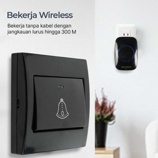 TaffHOME Bel Pintu Wireless Waterproof 1 Transmitter 2 Receiver - H10