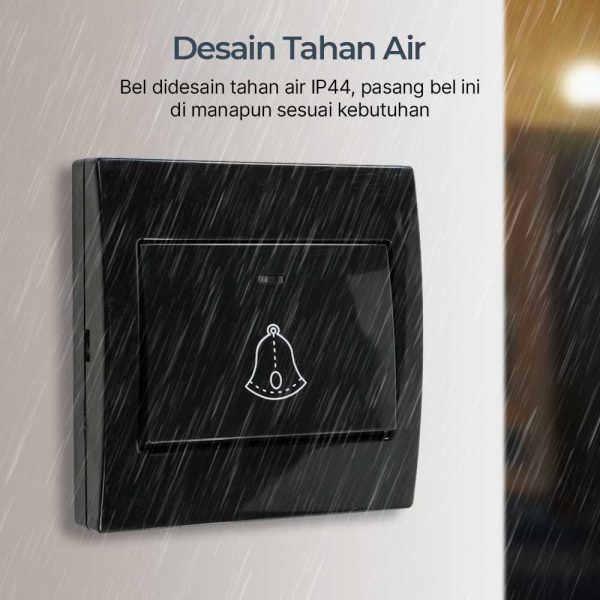 TaffHOME Bel Pintu Wireless Waterproof 1 Transmitter 2 Receiver - H10