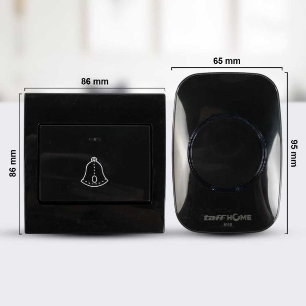 TaffHOME Bel Pintu Wireless Waterproof 1 Transmitter 2 Receiver - H10