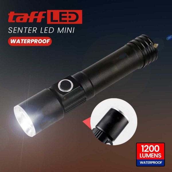 TaffLED Senter LED Mini Flashlight Waterproof Magnetic 1200 Lumens - WT518