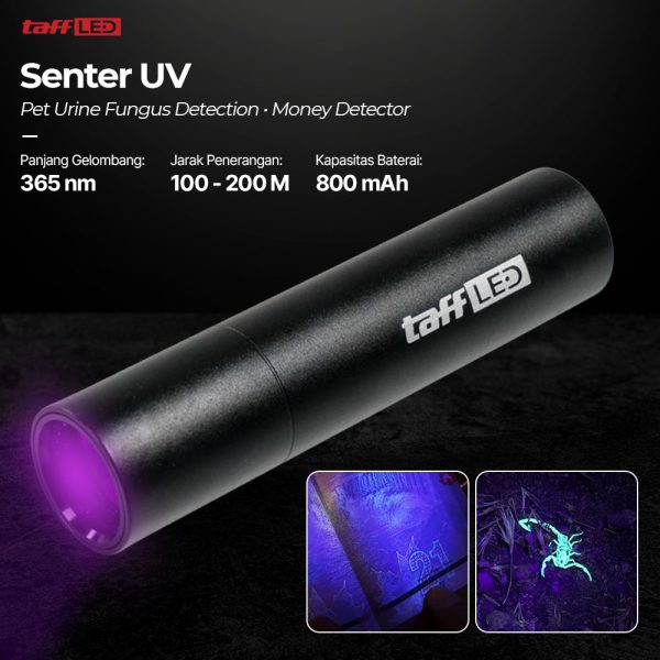 TaffLED Senter UV Pet Urine Fungus Detection Money Detector 365nm - S11-Z