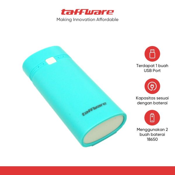 Taffware Case Power Bank DIY untuk 2 PCS 18650 Flat Top - M06