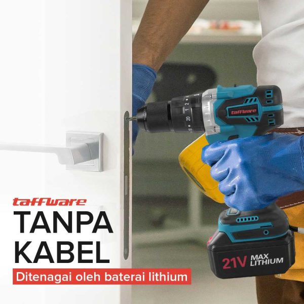 Taffware Bor Listrik Cordless Brushless 1350RPM - LB176