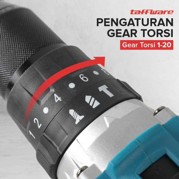Taffware Bor Listrik Cordless Brushless 1350RPM - LB176