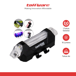 TaffLED Lampu Belakang Sepeda USB Rechargeable 250 mAh 15 Lumens - DC-918