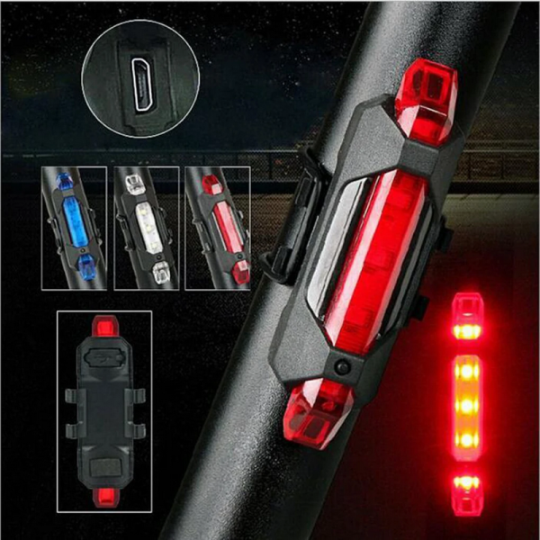 TaffLED Lampu Belakang Sepeda USB Rechargeable 250 mAh 15 Lumens - DC-918