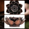 TaffHOME Tempat Dupa Double Lotus Mini Incense Holder Zinc Alloy - YJ-B1