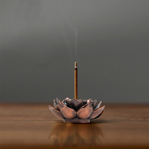 TaffHOME Tempat Dupa Double Lotus Mini Incense Holder Zinc Alloy - YJ-B1